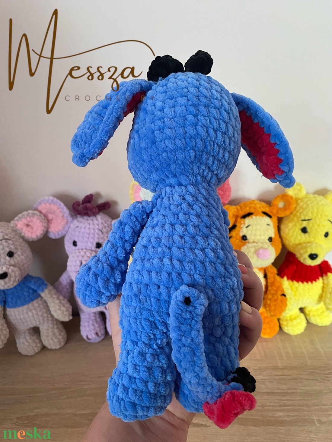 Horgolt Füles a Micimackóból amigurumi (Messza) - játék & sport - plüssállat & játékfigura - plüss mesefigurák - Meska.hu