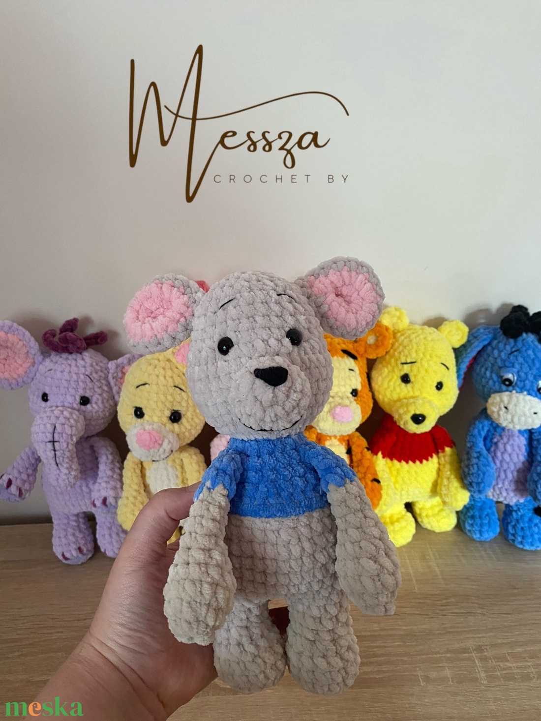 Horgolt Zsebi baba a Micimackóból amigurumi (Messza) - játék & sport - plüssállat & játékfigura - plüss mesefigurák - Meska.hu