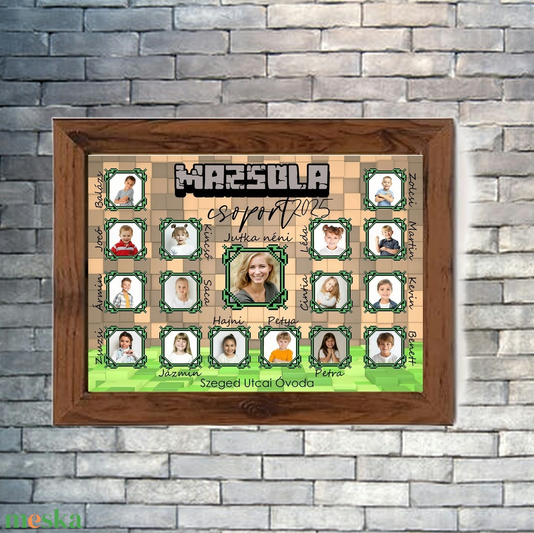 Óvodai tabló, digitális termék /Minecraft téma/ - művészet - grafika & illusztráció - digitális - Meska.hu