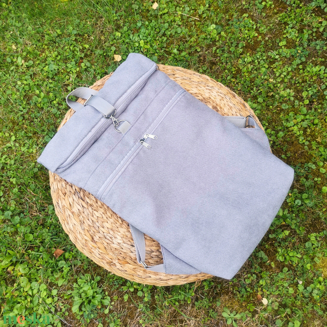 RE'A dizájn Dove-gray 2. rolltop hátizsák  M/L közötti méret - táska & tok - hátizsák - roll top hátizsák - Meska.hu