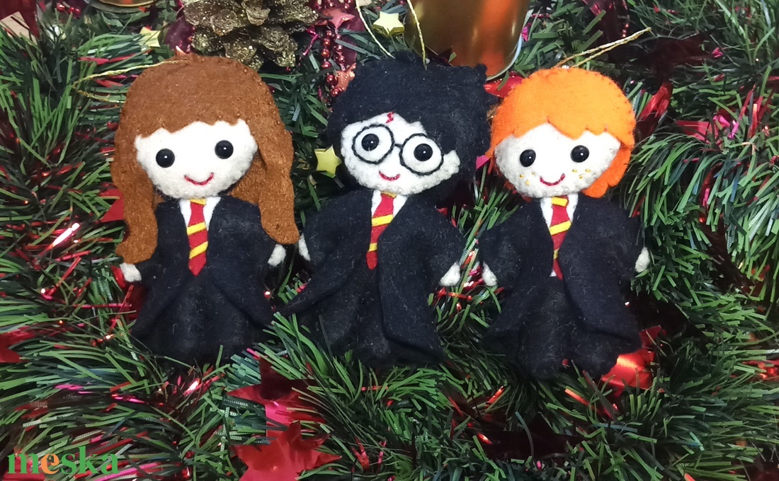 Harry Potter filc figurák - karácsony - karácsonyi lakásdekoráció - karácsonyfadíszek - karácsonyi lakásdekoráció - Meska.hu