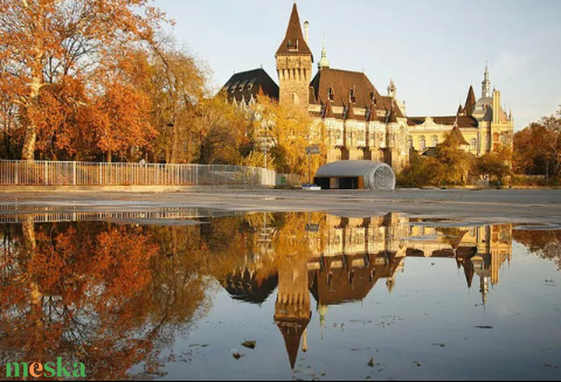 Vajdahunyad vára  akvarell festmény, Budapest,ősz - művészet - festmény - akvarell - Meska.hu