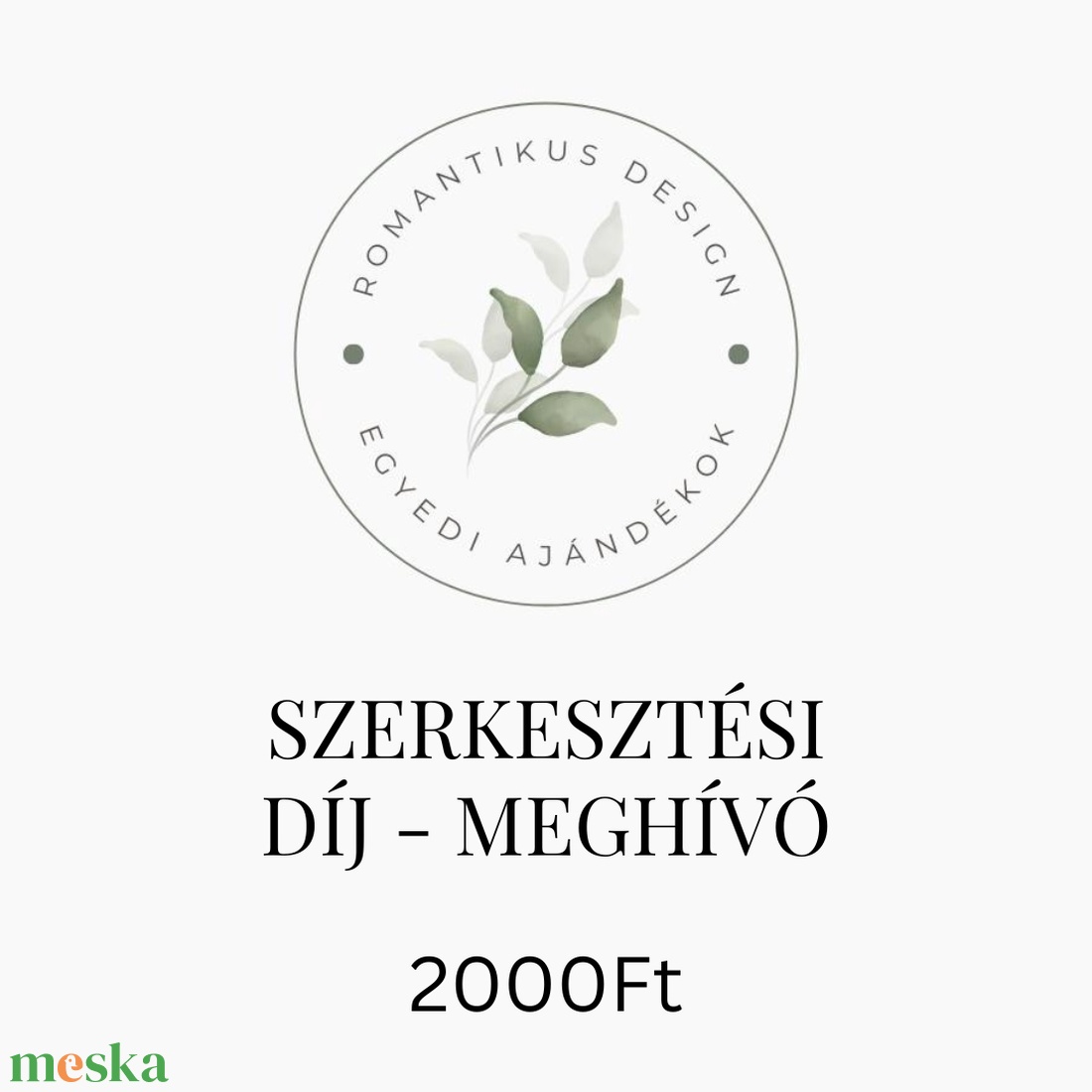 Szerkesztési díj - Esküvői Meghívó - esküvő - meghívó & kártya - meghívó - Meska.hu