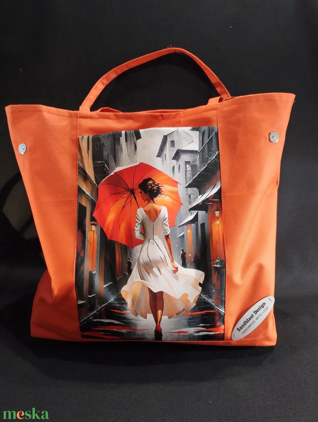 Vagány csajos shopper bag - táska & tok - variálható táska - Meska.hu