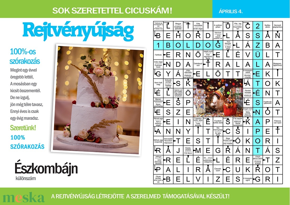 Skandináv keresztrejtvény fix feliratos titkos üzenet születésnapra köszöntő különleges vicces ajándék Anya, Apa, Papa - otthon & életmód - dekoráció - kép & falikép - poszter - Meska.hu