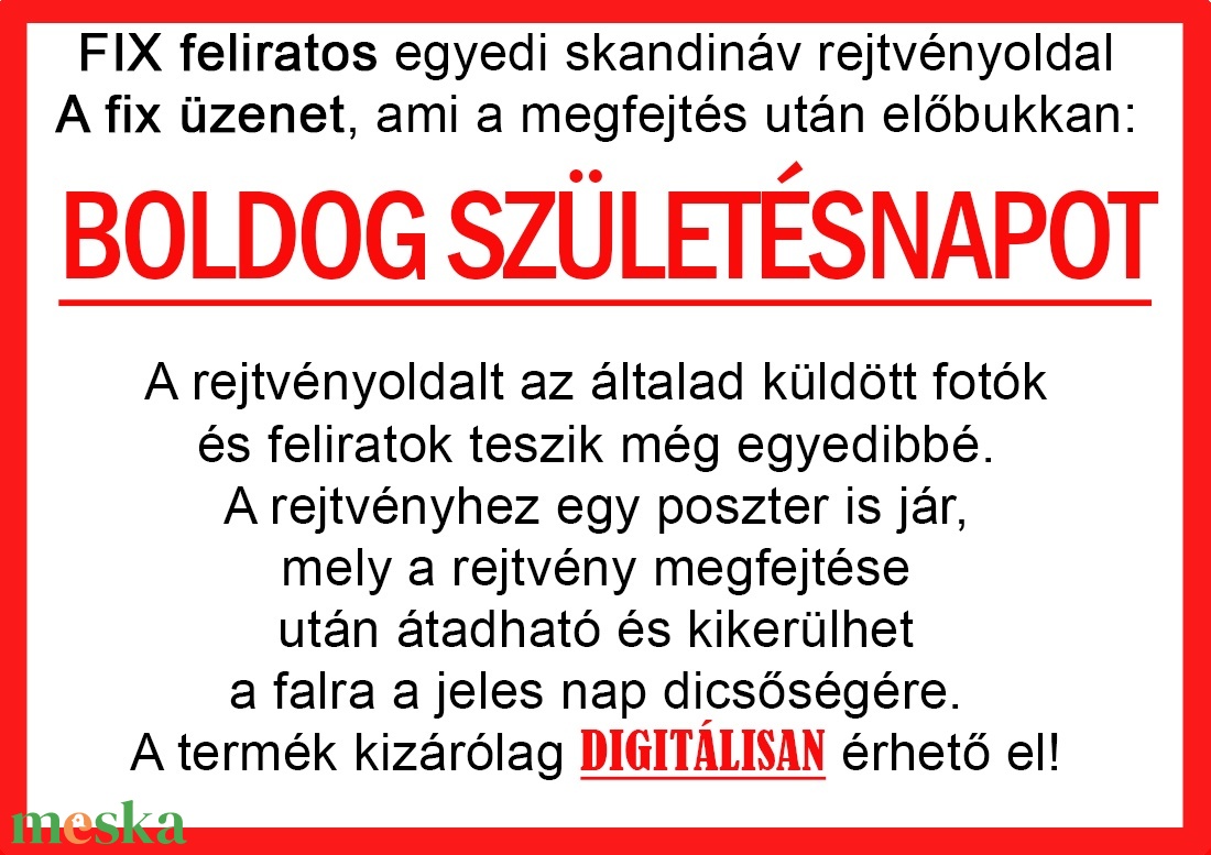 Skandináv keresztrejtvény fix feliratos titkos üzenet születésnapra köszöntő különleges vicces ajándék Anya, Apa, Papa - otthon & életmód - dekoráció - kép & falikép - poszter - Meska.hu