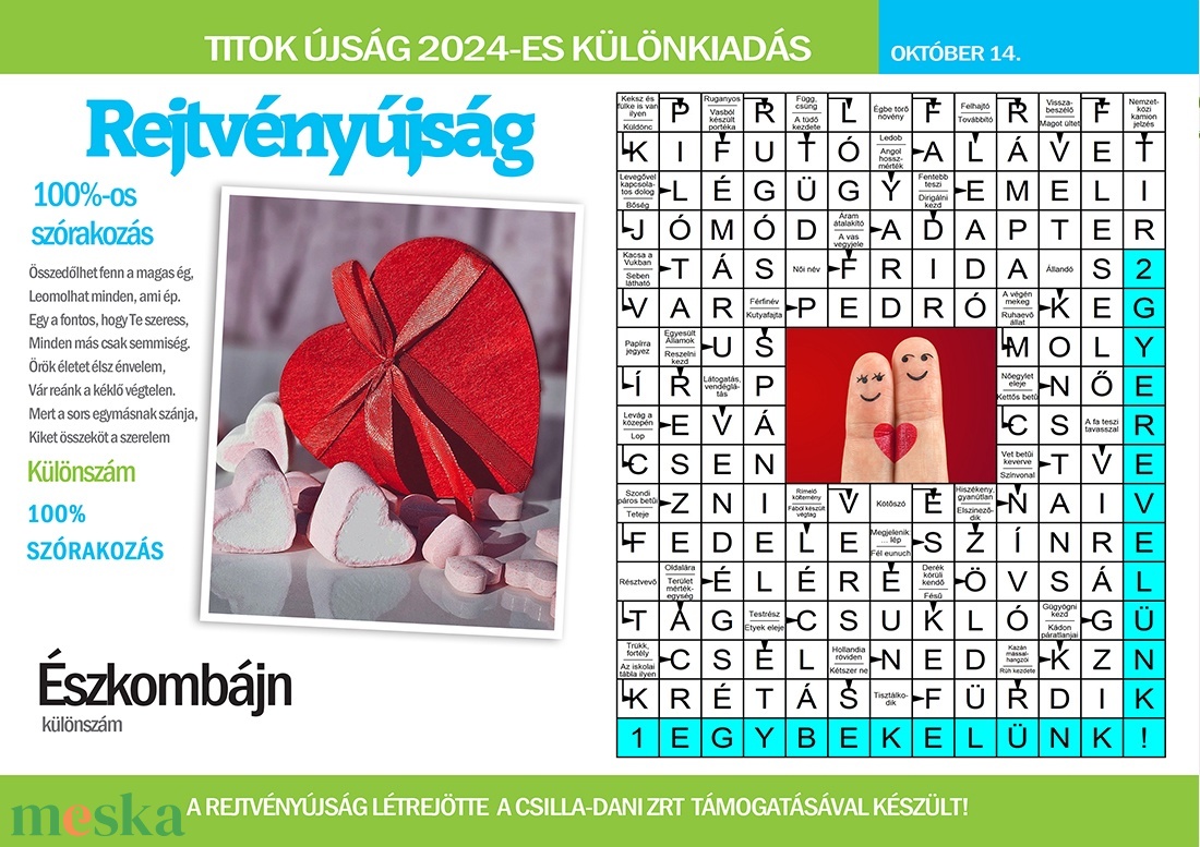 Skandináv keresztrejtvény fix feliratos titkos üzenet násznép esküvői meghivó bejelentő köszöntő különleges vicces - otthon & életmód - dekoráció - kép & falikép - poszter - Meska.hu