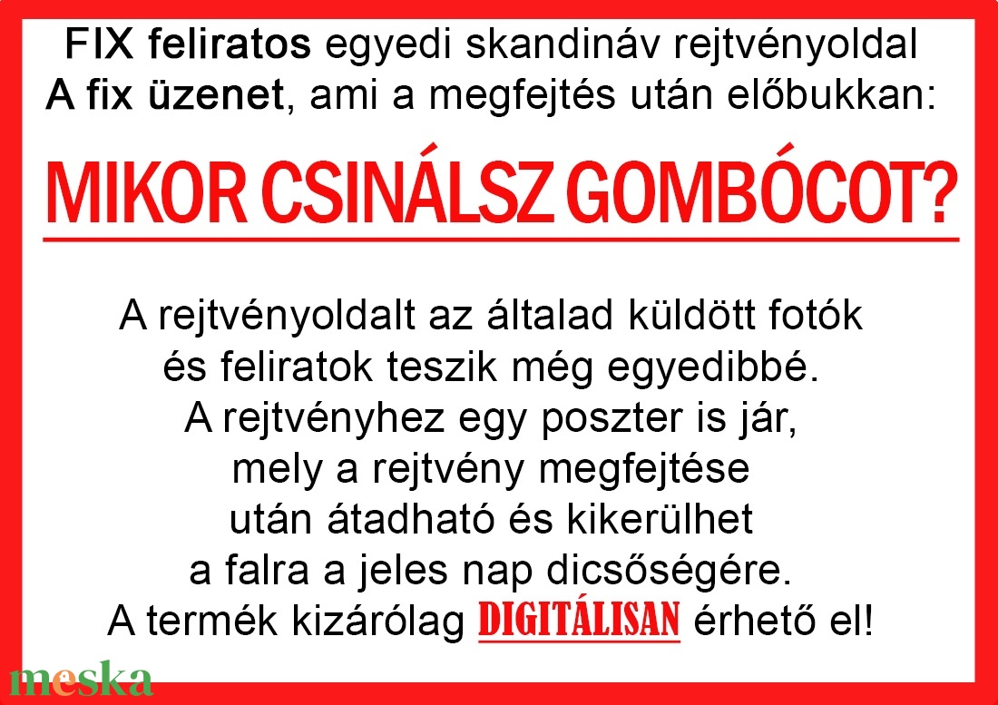 Skandináv keresztrejtvény fix feliratos titkos üzenet Nagyinak Mamának Dédinek anyának szülinap különleges vicces - otthon & életmód - dekoráció - kép & falikép - poszter - Meska.hu