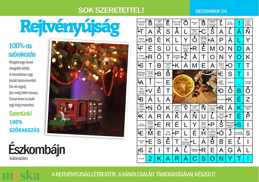 Karácsonyi Skandináv keresztrejtvény fix feliratos Mamának Papának Nagyi ajándék különleges vicces mamának anyu apu papa - otthon & életmód - dekoráció - kép & falikép - poszter - Meska.hu