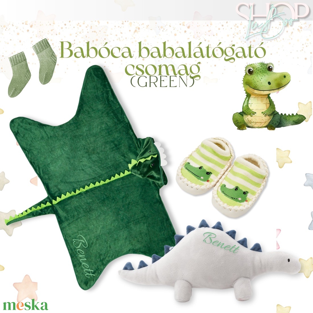 Babóca babalátógató csomag (Green) - játék & sport - babalátogató ajándékcsomag - Meska.hu