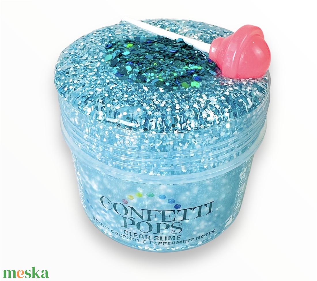 CONFETTI POPS - clear slime - Illatos Slime - ASMR (ragacsgyurma, ragacs, nyálka) - játék & sport - készségfejlesztő és logikai játék - szín és formaválogató játékok - Meska.hu