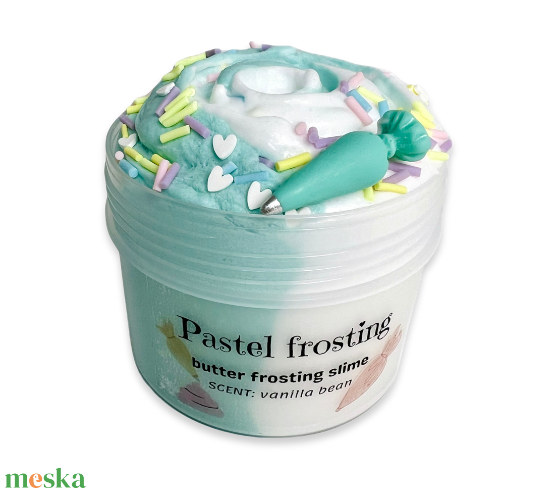 PASTEL FROSTING- butter frosting slime - Illatos Slime - ASMR (ragacsgyurma, ragacs, nyálka) - játék & sport - készségfejlesztő és logikai játék - szín és formaválogató játékok - Meska.hu