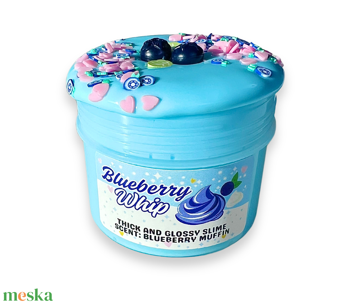 BLUEBERRY WHIP- thick and glossy slime - Illatos Slime - ASMR (ragacsgyurma, ragacs, nyálka) - játék & sport - készségfejlesztő és logikai játék - szín és formaválogató játékok - Meska.hu