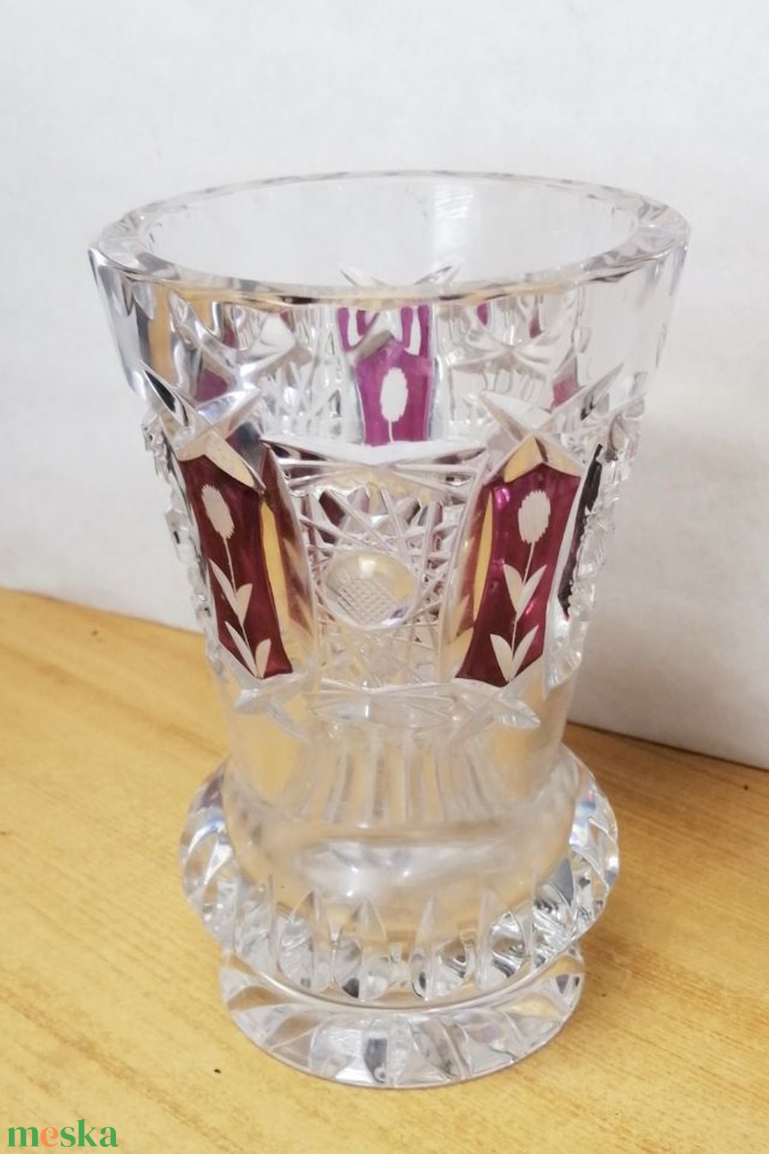 Retro súlyos kristály pohár, Hofbauer Crystal Co. Bajorország 1950-es évek - otthon & életmód - konyhafelszerelés, tálalás - tálalás - pohár - Meska.hu