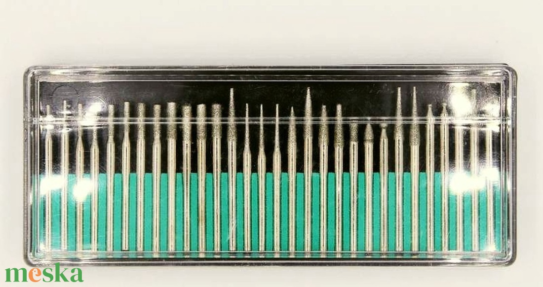 Gravírozófej készlet, 30 db-s, plexis dobozban. Modellező, kézműves műhelybe - kellékek & szerszámok - szerszámok, eszközök - kiegészítők - Meska.hu