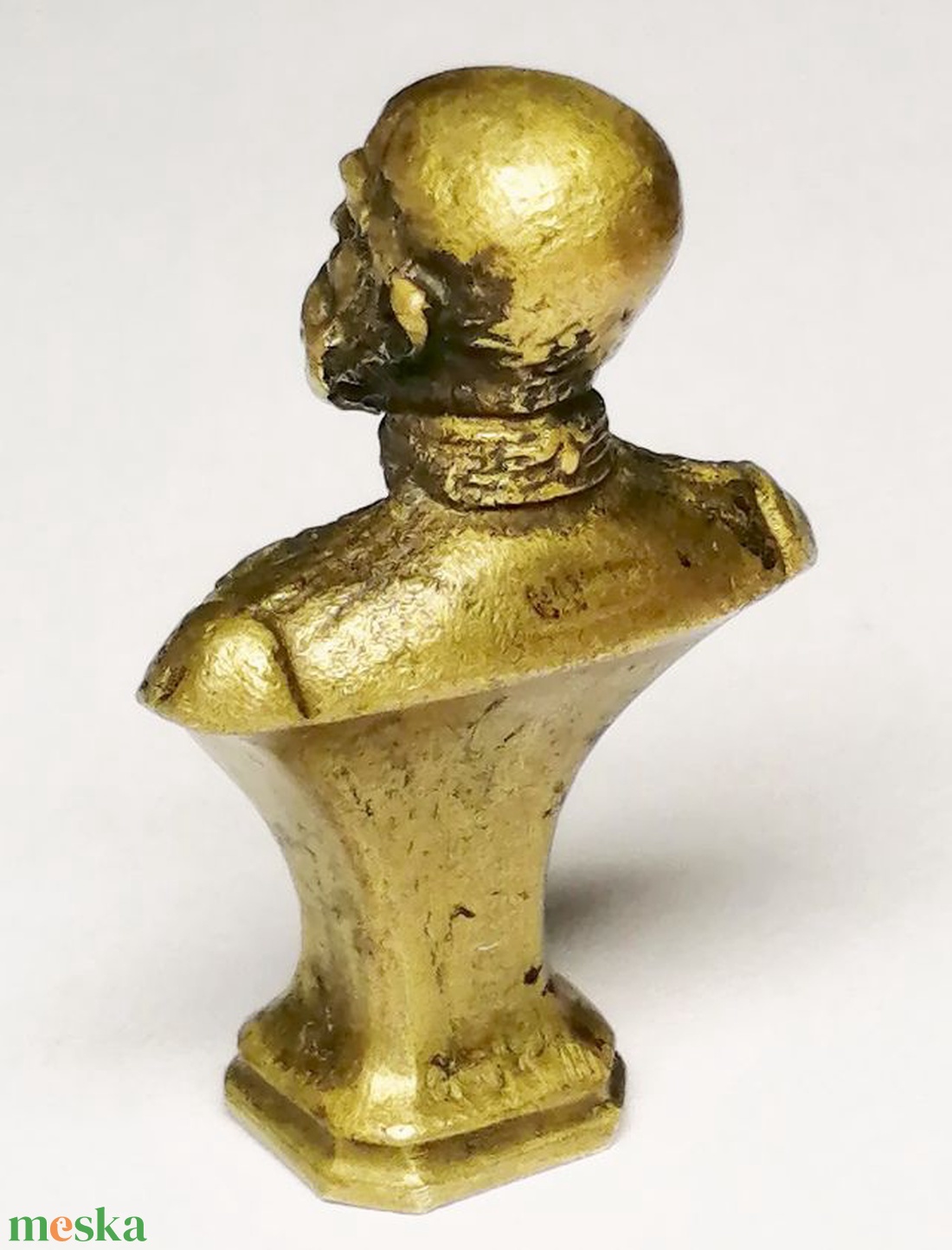 Ferenc József mellszobor - bronz figura miniatúra. - művészet - szobor - fém - Meska.hu