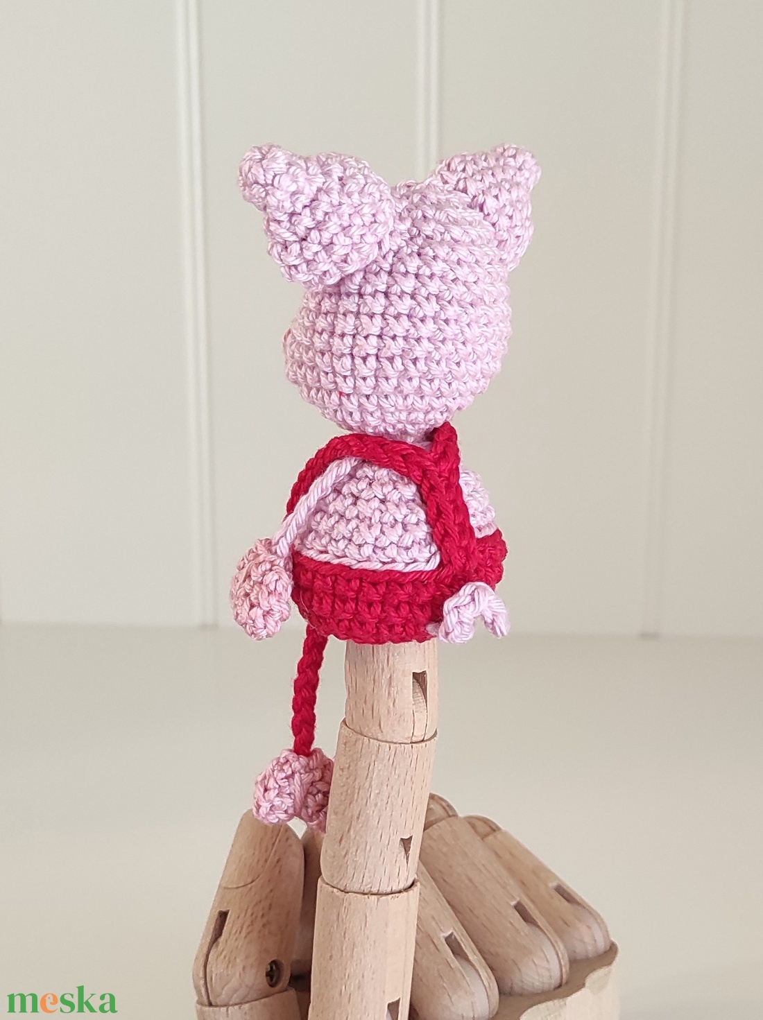 Késztermék! Amigurumi ujjbáb - Marci a kismalac - játék & sport - bábok - ujjbáb - Meska.hu