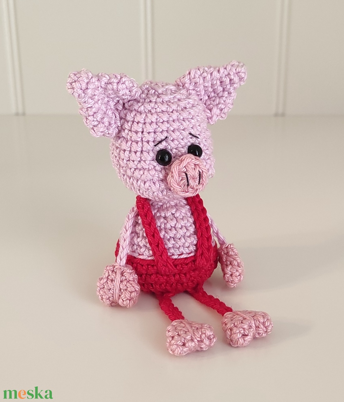 Késztermék! Amigurumi ujjbáb - Marci a kismalac - játék & sport - bábok - ujjbáb - Meska.hu