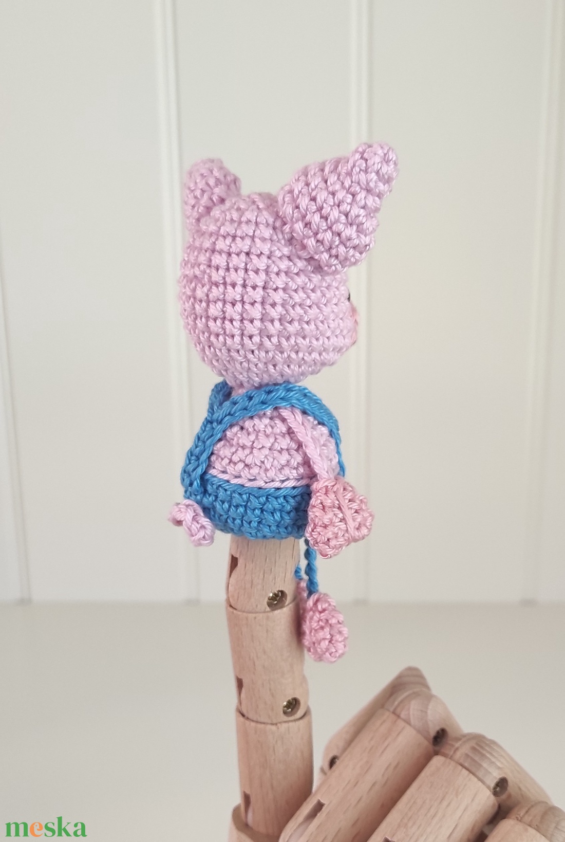 Késztermék! Amigurumi ujjbáb - Marci a kismalac - játék & sport - bábok - ujjbáb - Meska.hu