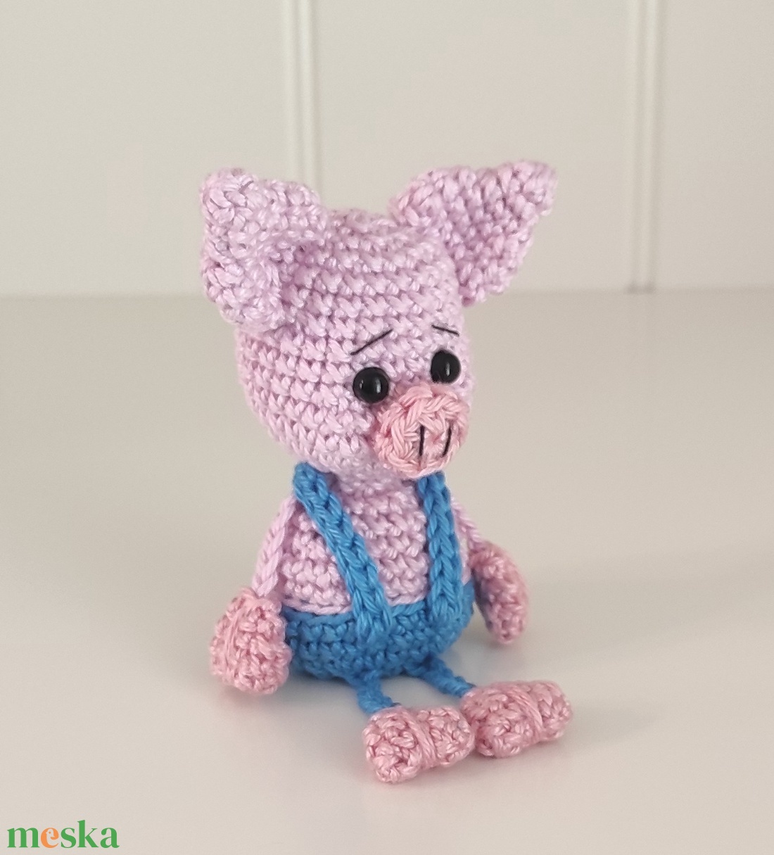 Késztermék! Amigurumi ujjbáb - Marci a kismalac - játék & sport - bábok - ujjbáb - Meska.hu