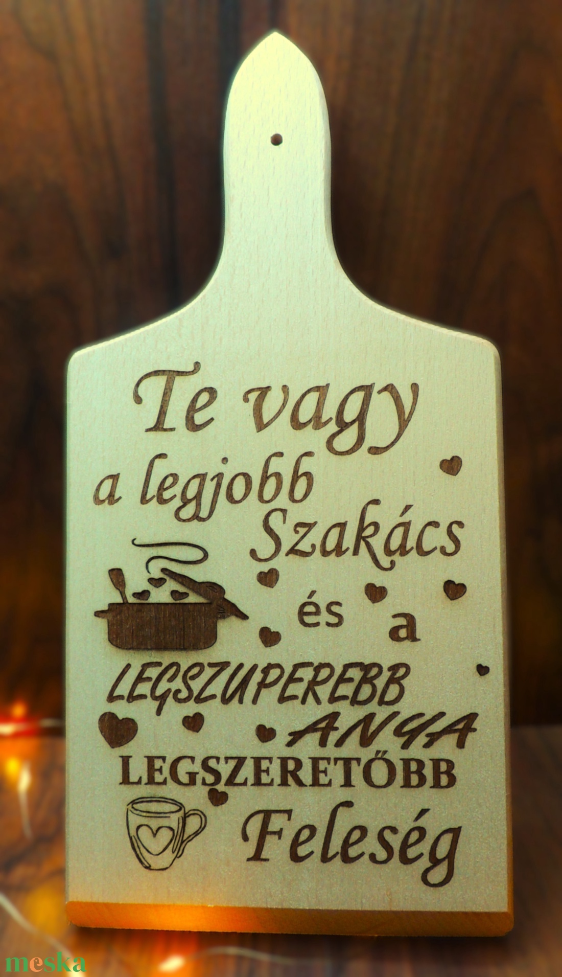 Legszuperebb Anya-legjobb szakács vágódeszka - otthon & életmód - konyhafelszerelés, tálalás - sütés, főzés - vágódeszka - Meska.hu