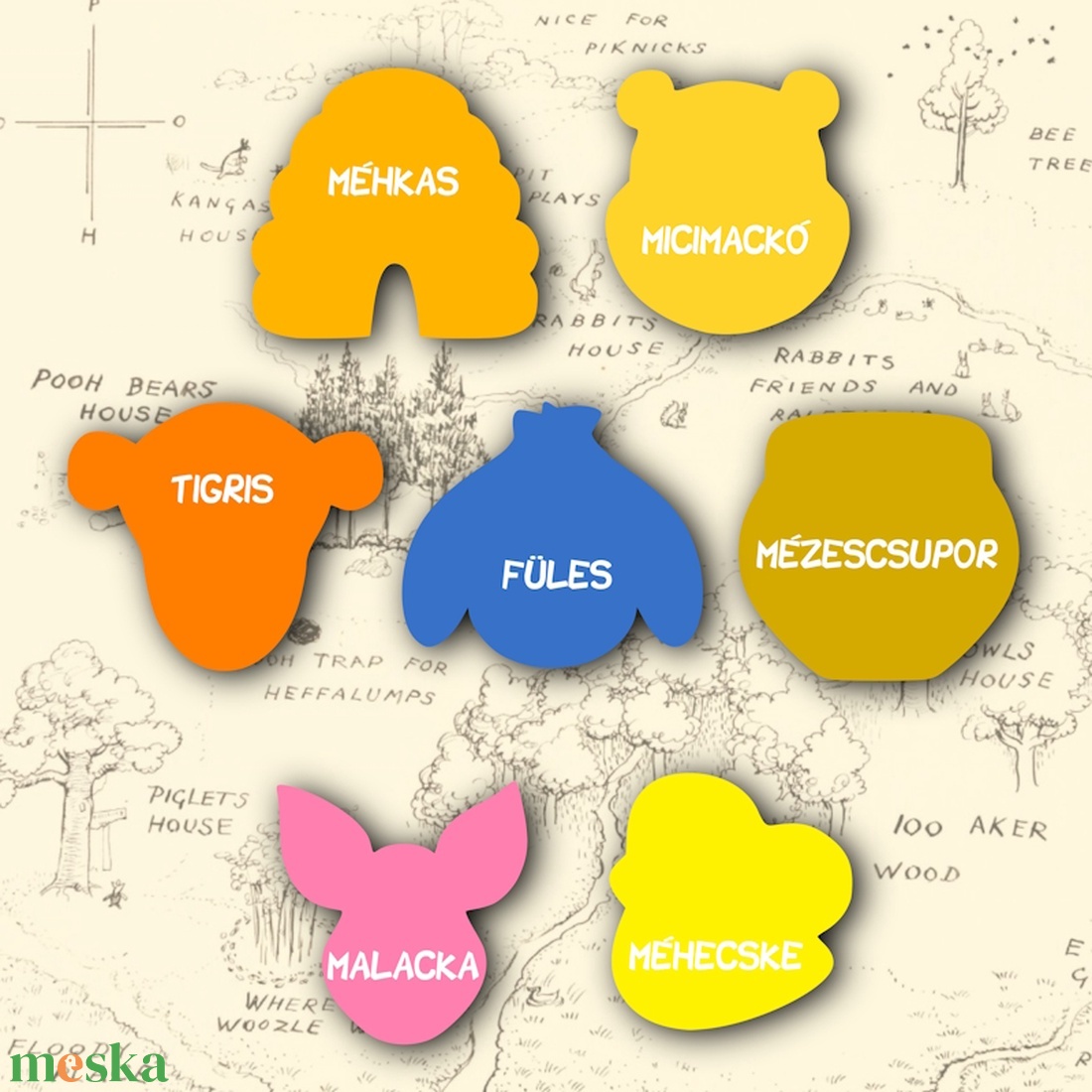 Micimackó és barátai sütikiszúrók - NAGY MÉRET - otthon & életmód - konyhafelszerelés, tálalás - sütés, főzés - sütikiszúró - Meska.hu