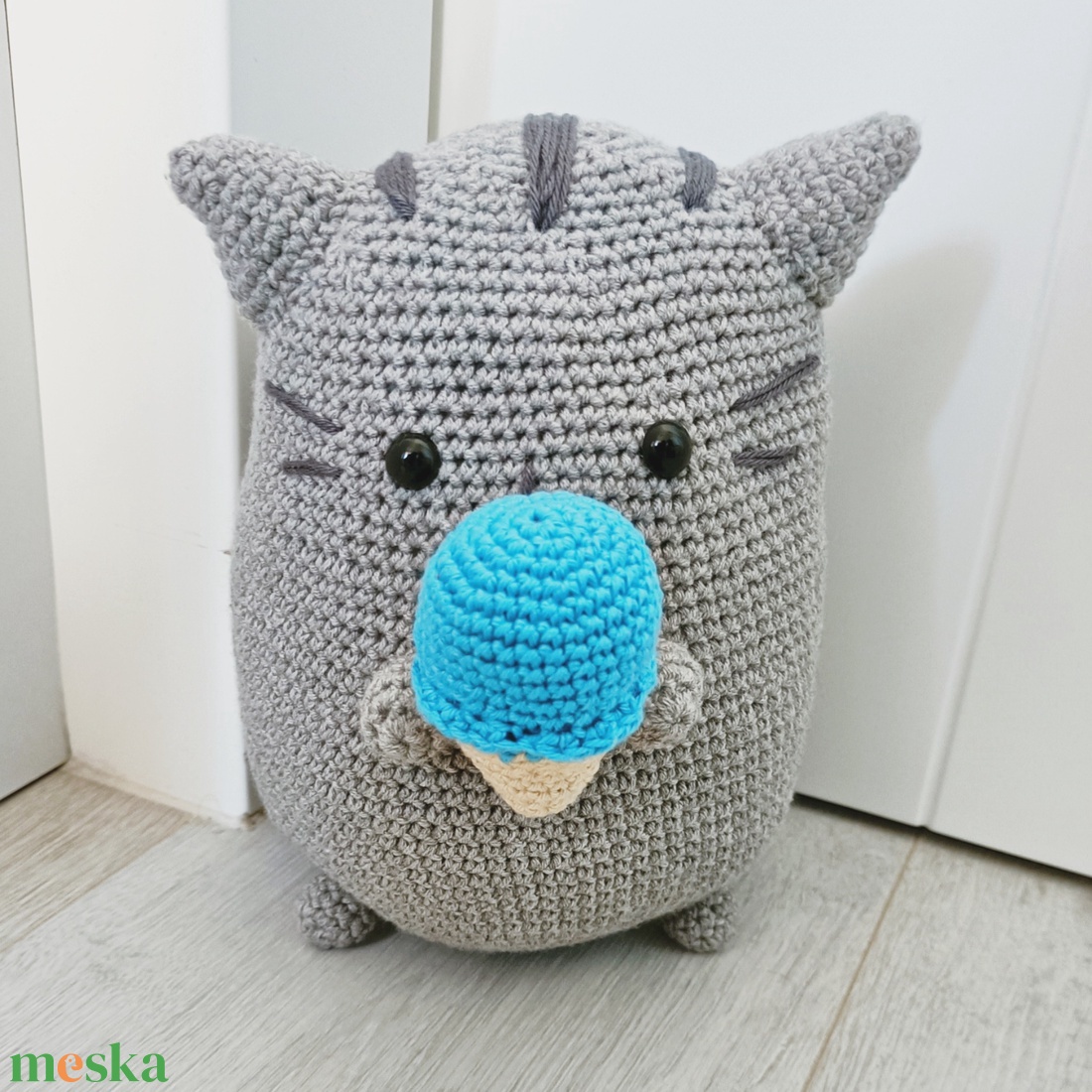 Pusheen horgolt cica - játék & sport - plüssállat & játékfigura - cica - Meska.hu