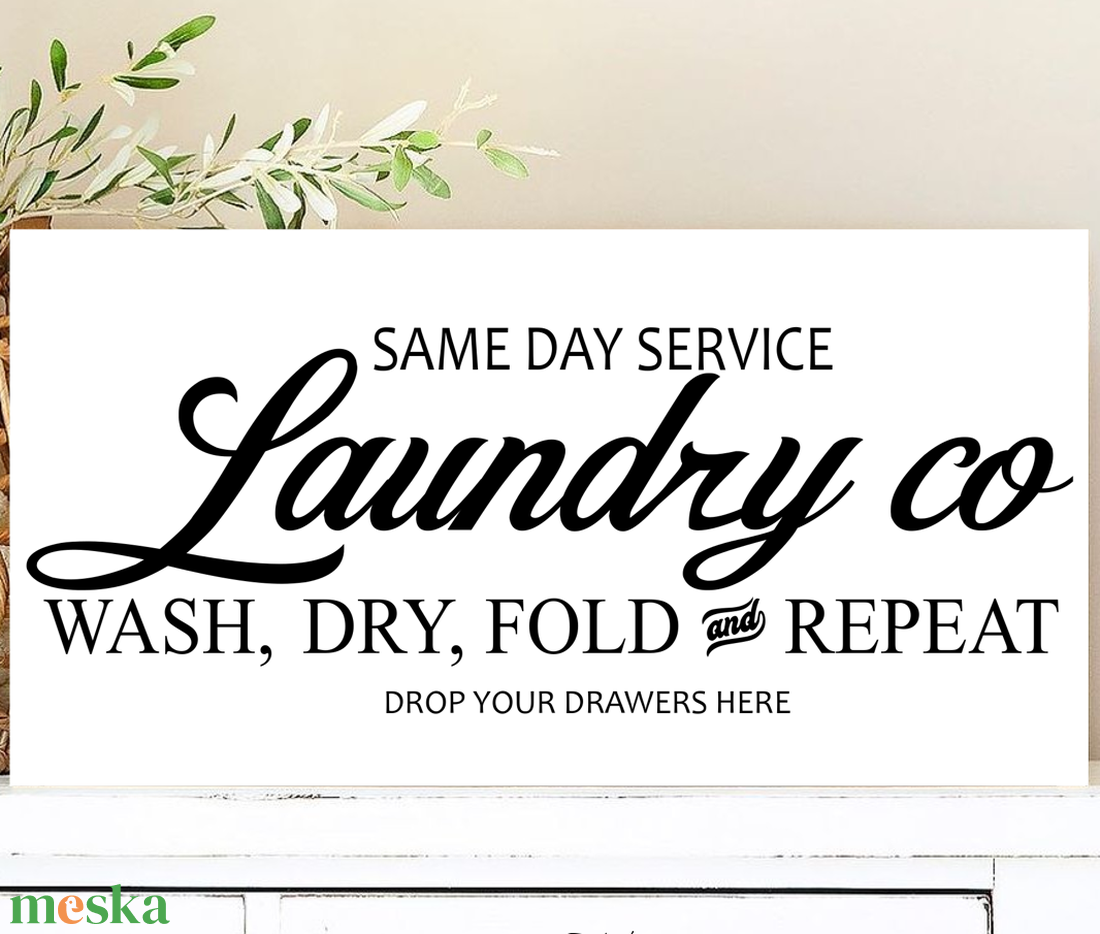 Same day laundry service - vászonkép különböző méretben - otthon & életmód - dekoráció - kép & falikép - táblakép - Meska.hu