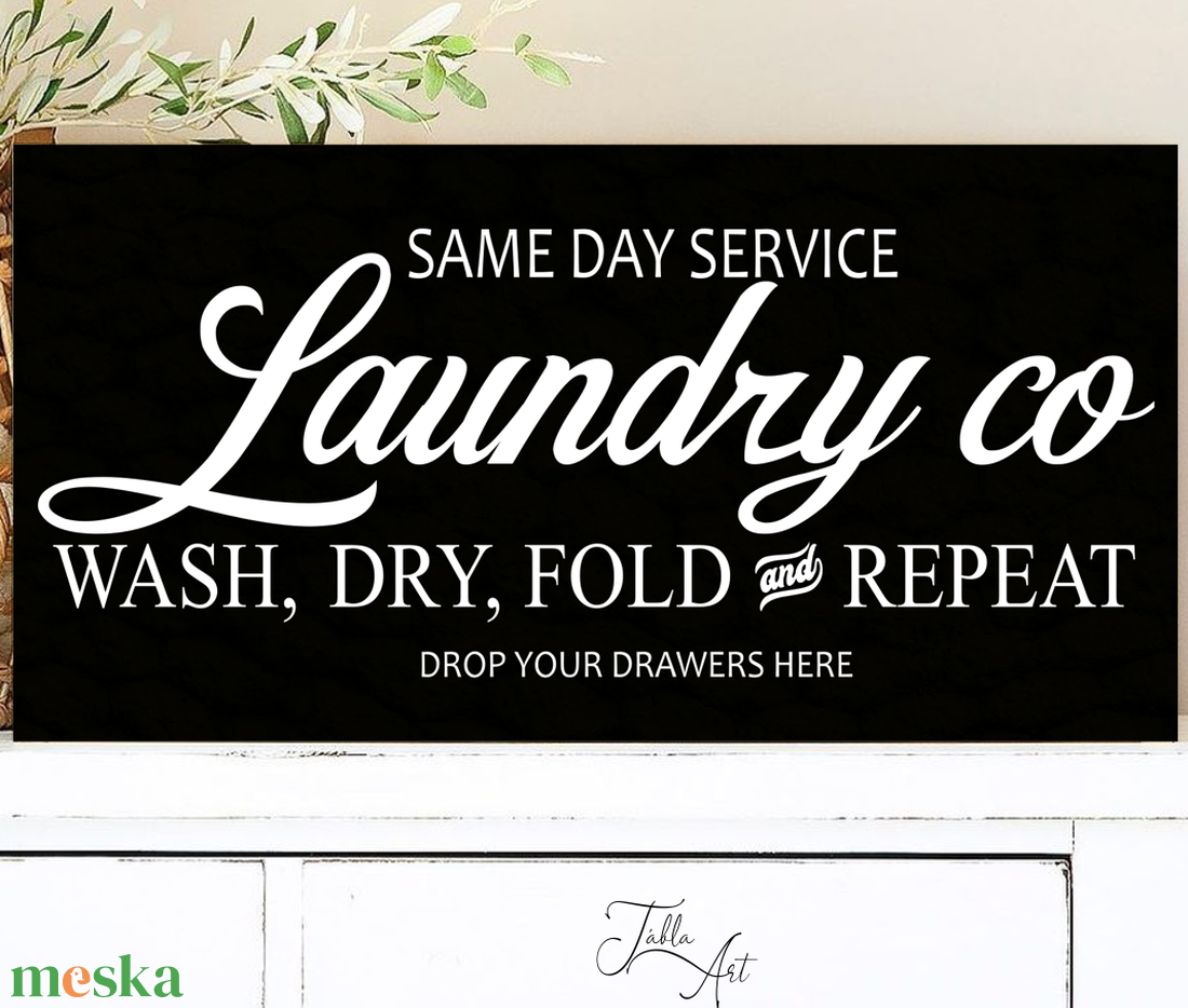 Same day laundry service - vászonkép különböző méretben - otthon & életmód - dekoráció - kép & falikép - táblakép - Meska.hu