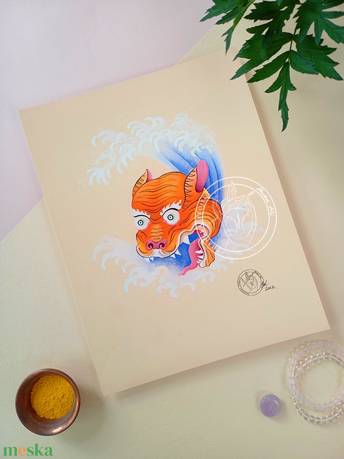 Tigris fej giclée nyomat - művészet - grafika & illusztráció - művészi nyomat - Meska.hu