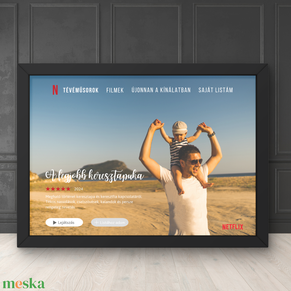 Netflix kép 5. / Apák napi ajándék / Apa,keresztapa,nagypapa / Fali dekoráció,falikép,kollázs / digitális,nyomat / A4,A3 - otthon & lakás - dekoráció - kép & falikép - poszter - Meska.hu