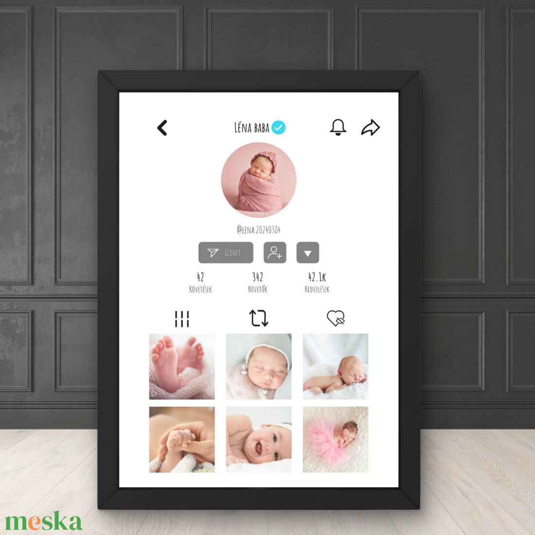 TikTok kép 1. / Születésnap, évforduló, esküvő, ajándék / Fali dekoráció, falikép, kollázs / digitális,nyomat / A4, A3 - otthon & lakás - dekoráció - kép & falikép - poszter - Meska.hu