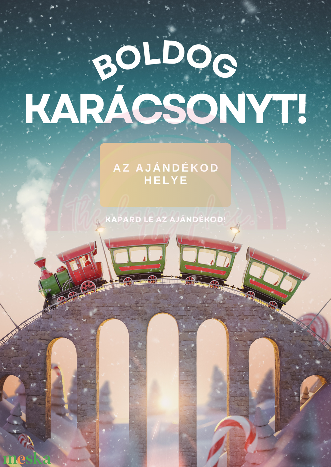 Karácsonyi kaparós kártya 6. / Ajándék, meglepetés / Kaparós sorsjegy / Karácsonyi ajándék - karácsony - karácsonyi ajándékozás - karácsonyi képeslap, üdvözlőlap, ajándékkísérő - Meska.hu