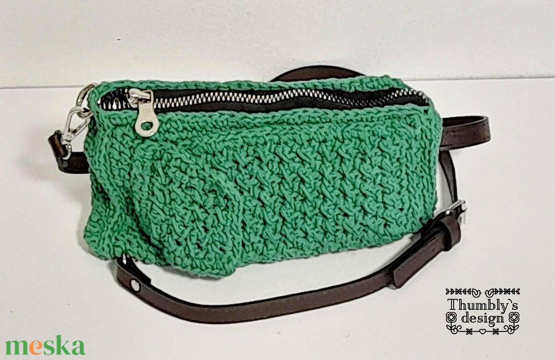 Horgolt crossbody - táska & tok - kézitáska & válltáska - vállon átvethető táska - Meska.hu