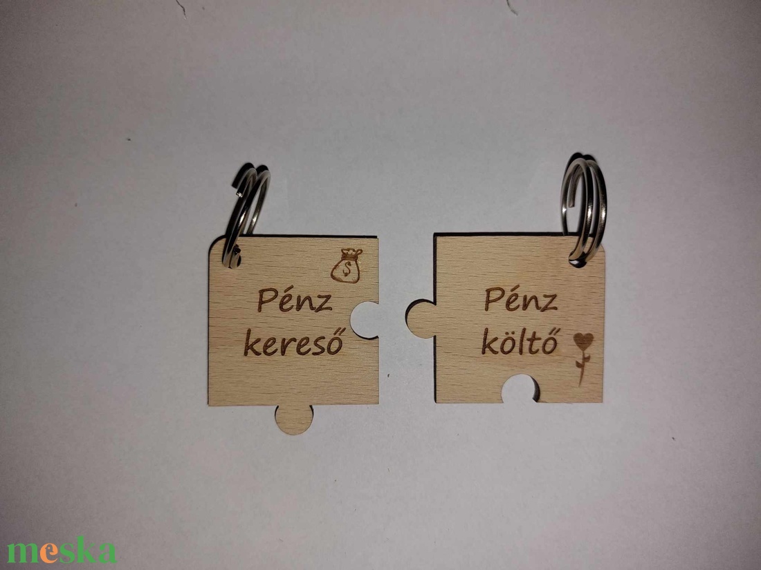 Páros kulcstartó puzzle - táska & tok - kulcstartó & táskadísz - kulcstartó - Meska.hu