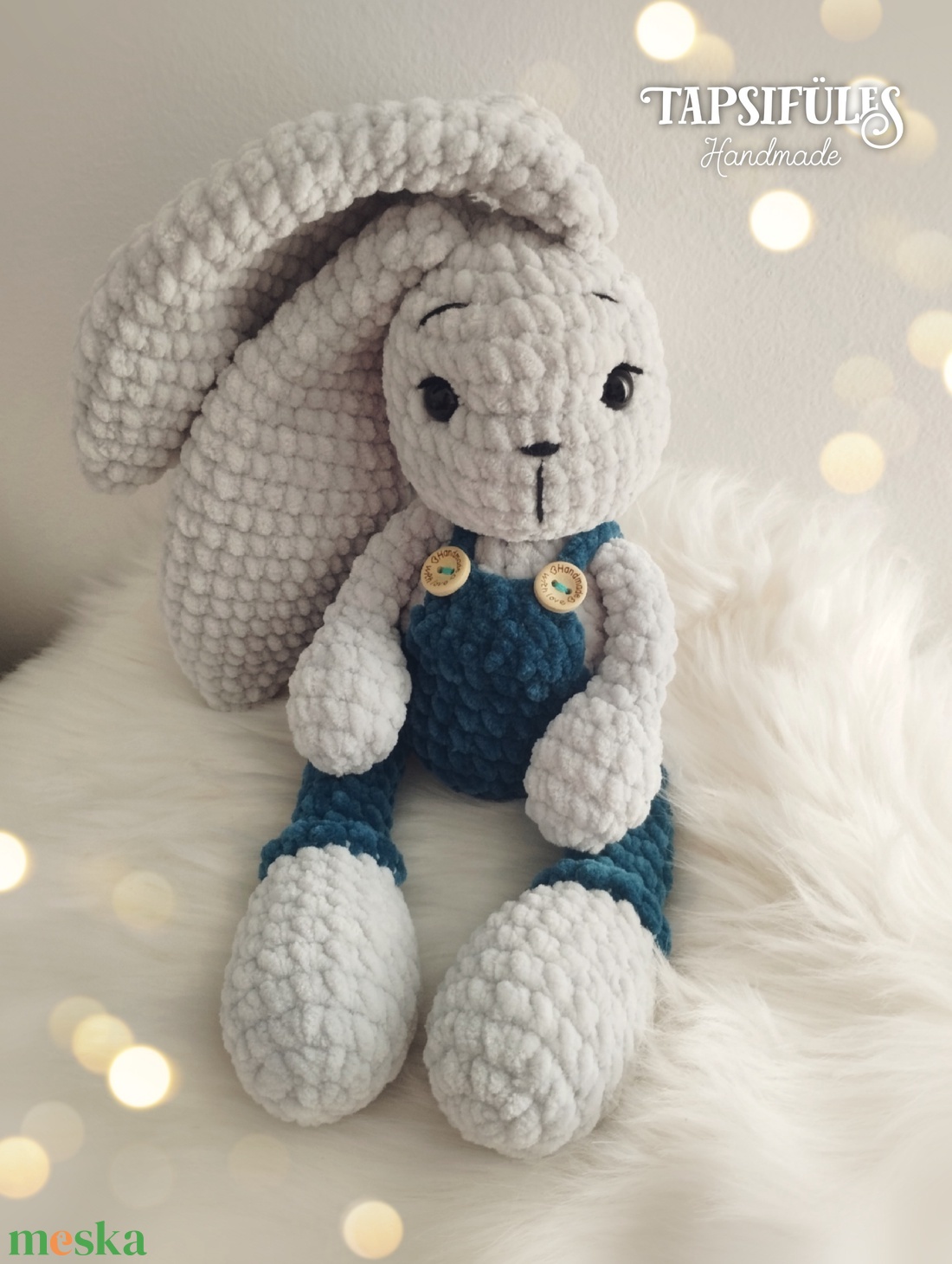 Horgolt plüss nyuszi nyúl amigurumi  - játék & sport - plüssállat & játékfigura - nyuszi - Meska.hu