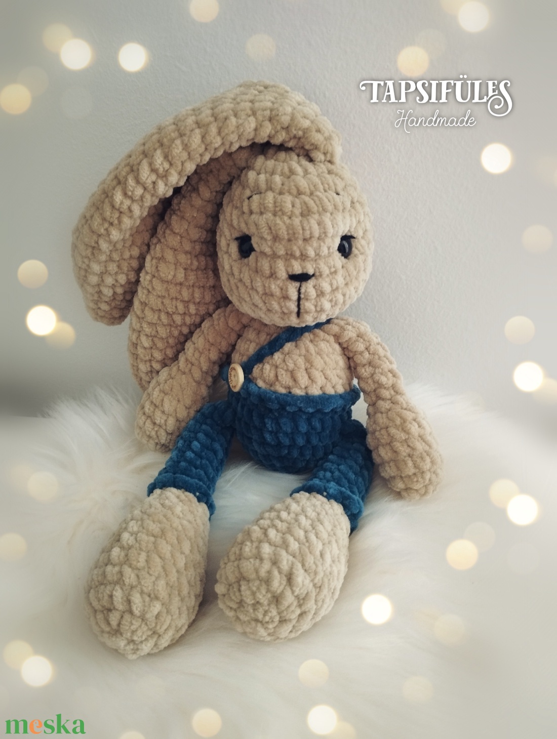 Horgolt plüss nyuszi nyúl amigurumi  - játék & sport - plüssállat & játékfigura - nyuszi - Meska.hu