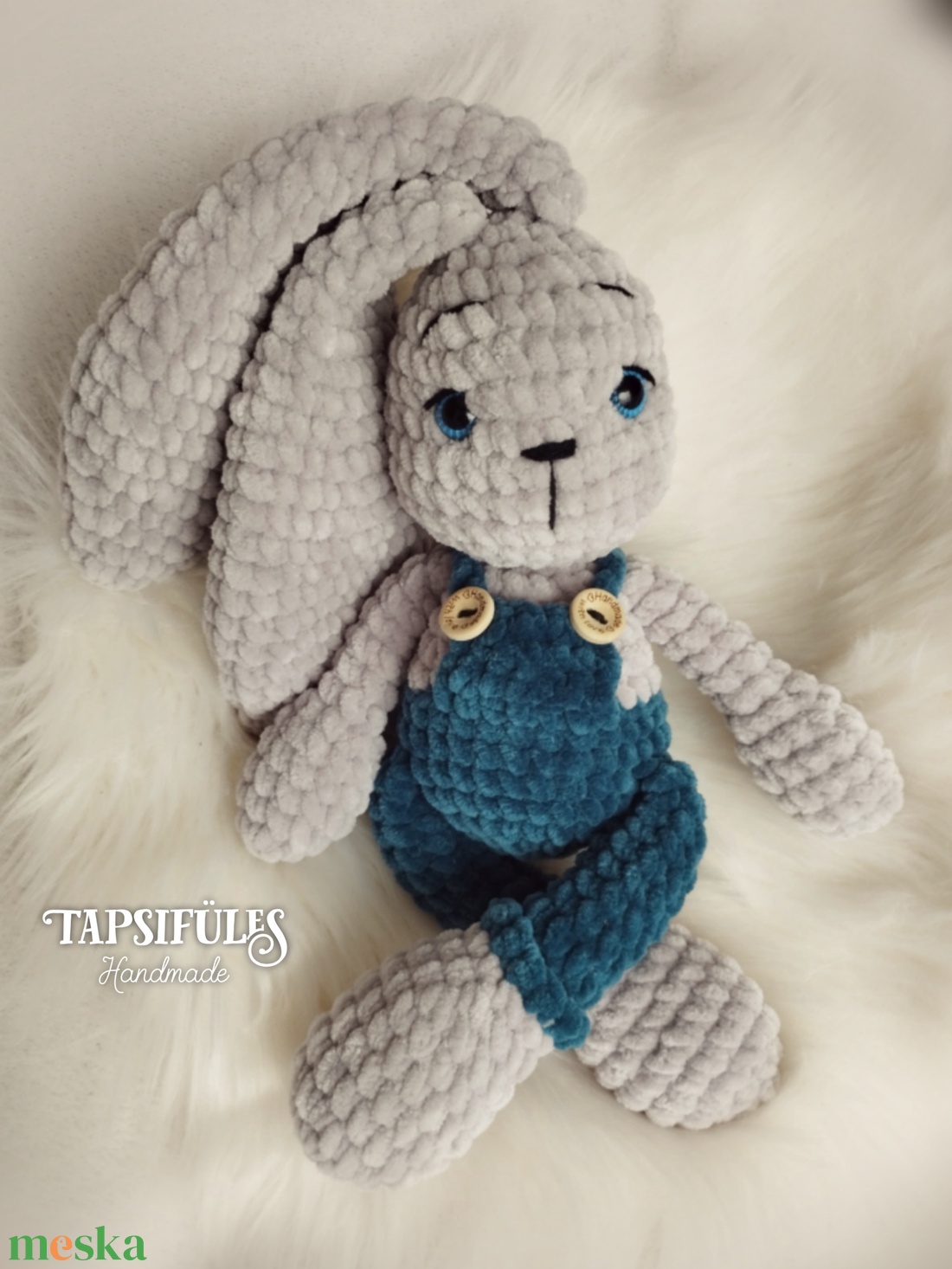 Horgolt plüss nyuszi nyúl amigurumi  - játék & sport - plüssállat & játékfigura - nyuszi - Meska.hu