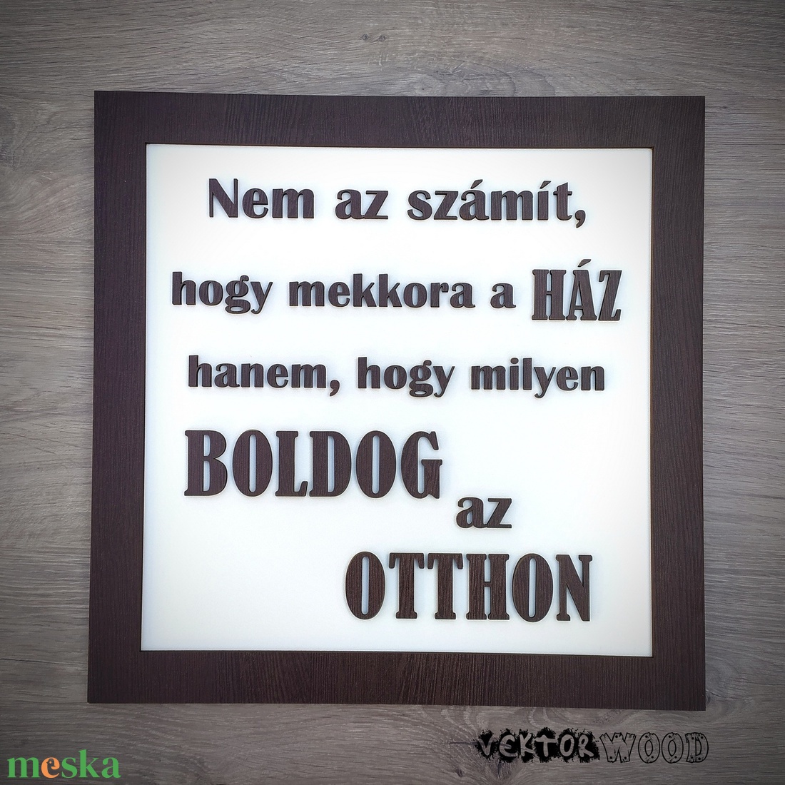 Nem az számít mekkora a ház... fali tábla - otthon & életmód - dekoráció - fali és függő dekoráció - felirat - Meska.hu