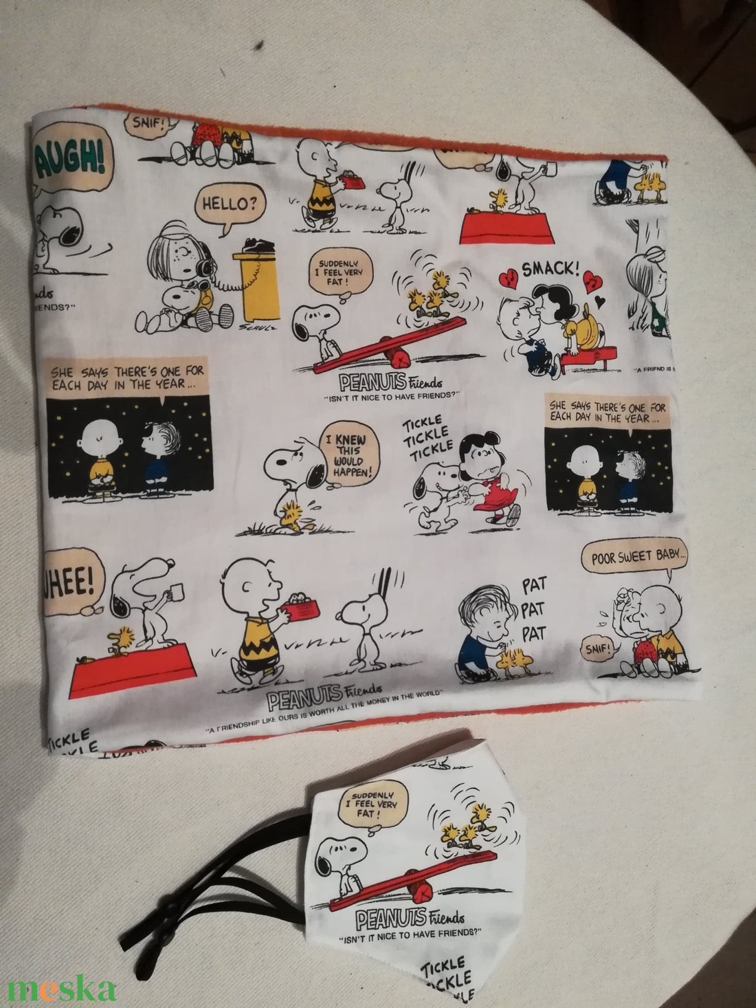 Snoopy rajzfilm jelenetek.......... csősál, kámzsa, körsál, sapkasál,  - ruha & divat - sál, sapka, kendő - sál - Meska.hu