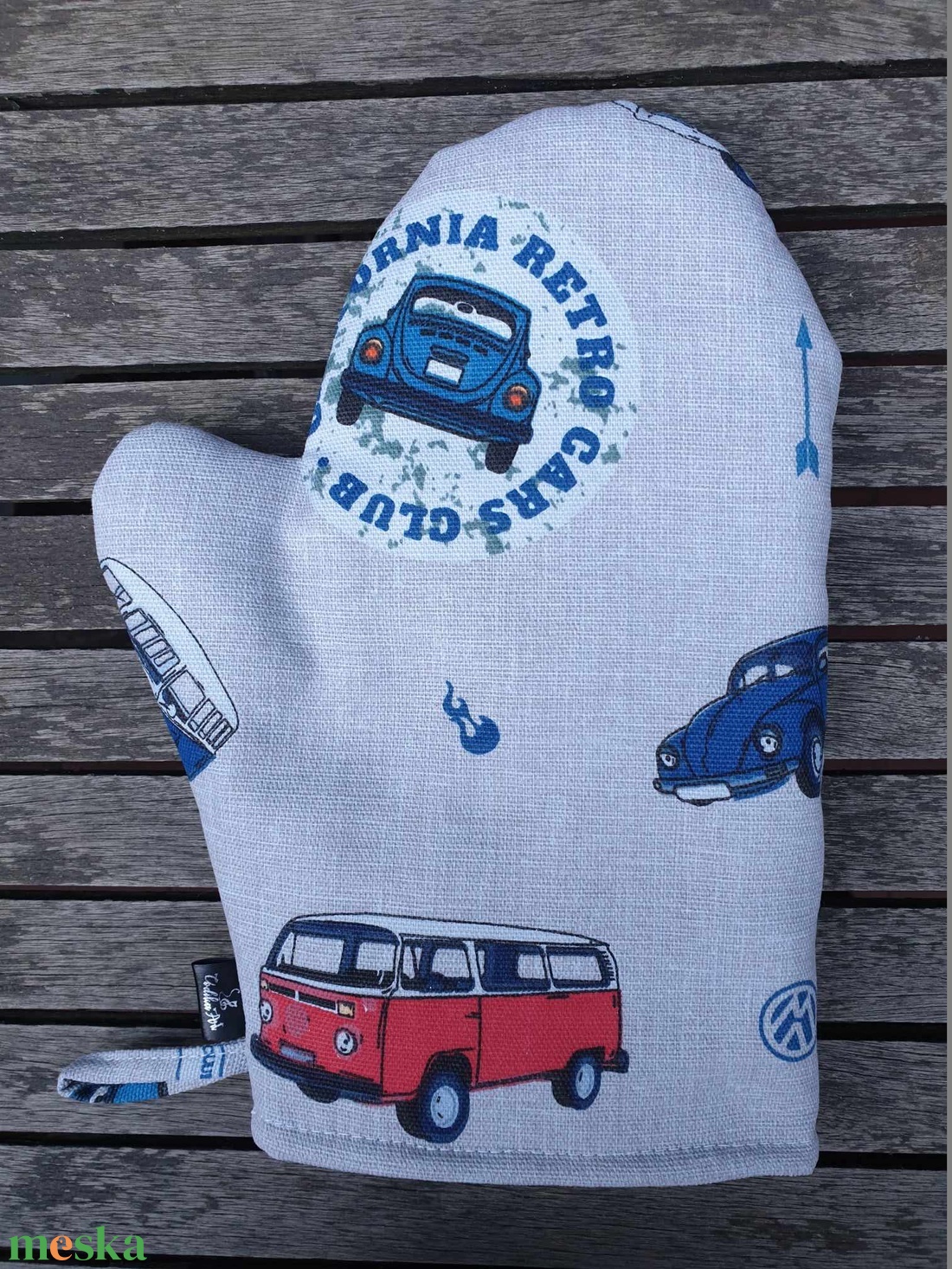 Edényfogó kesztyű VW retro busz - otthon & életmód - konyhafelszerelés, tálalás - konyhai textil - edényfogó & edényfedő - Meska.hu