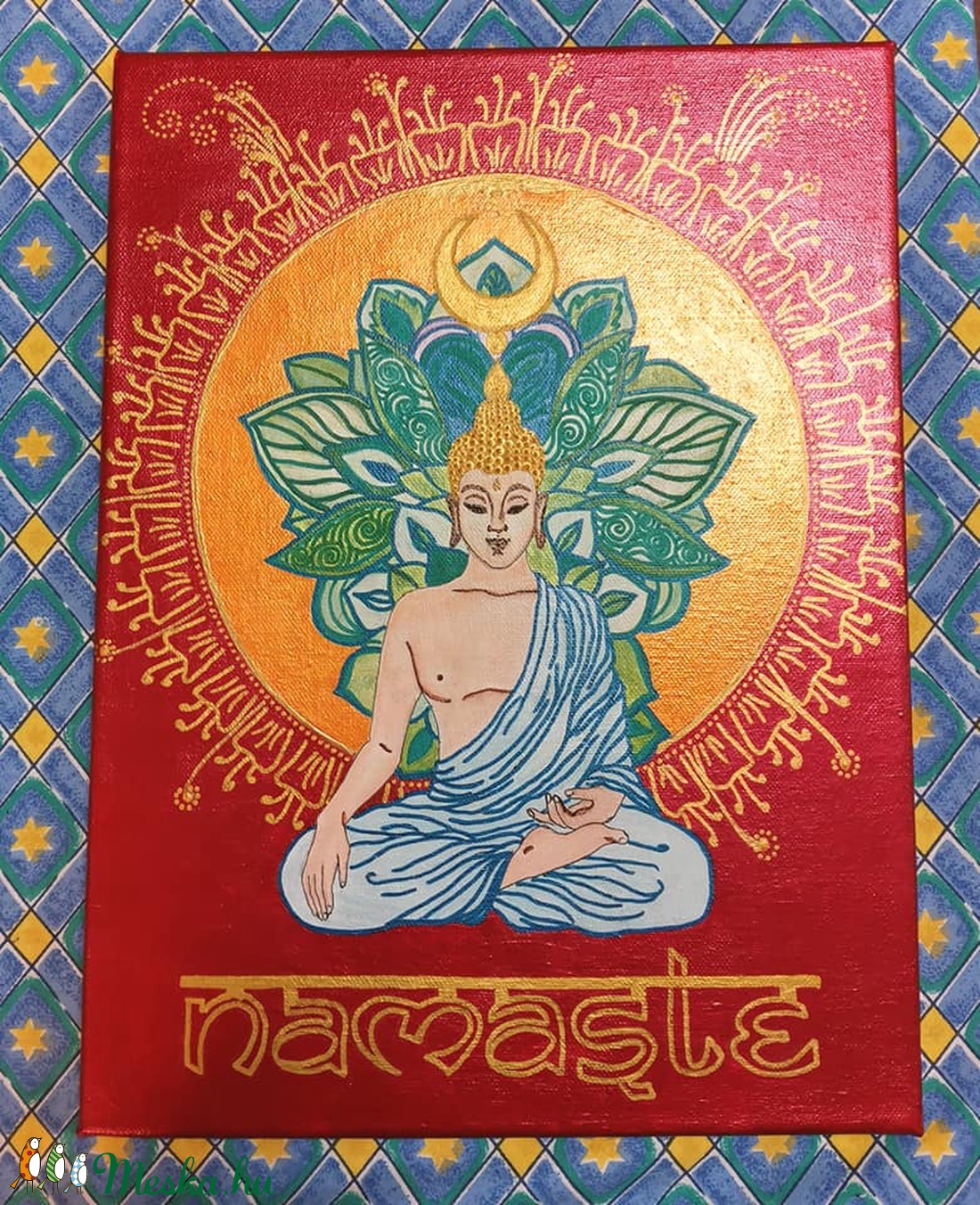 Meditáló Buddha - otthon & életmód - dekoráció - kép & falikép - vászonkép - Meska.hu