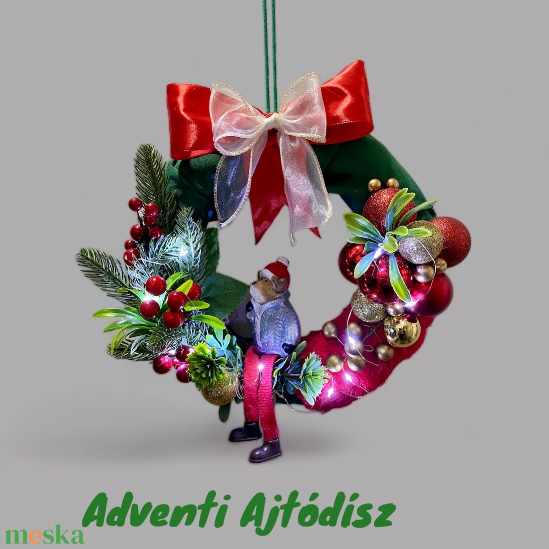 Karácsonyi - Adventi Ajtódísz  - karácsony - adventi díszek - adventi ajtódísz - Meska.hu