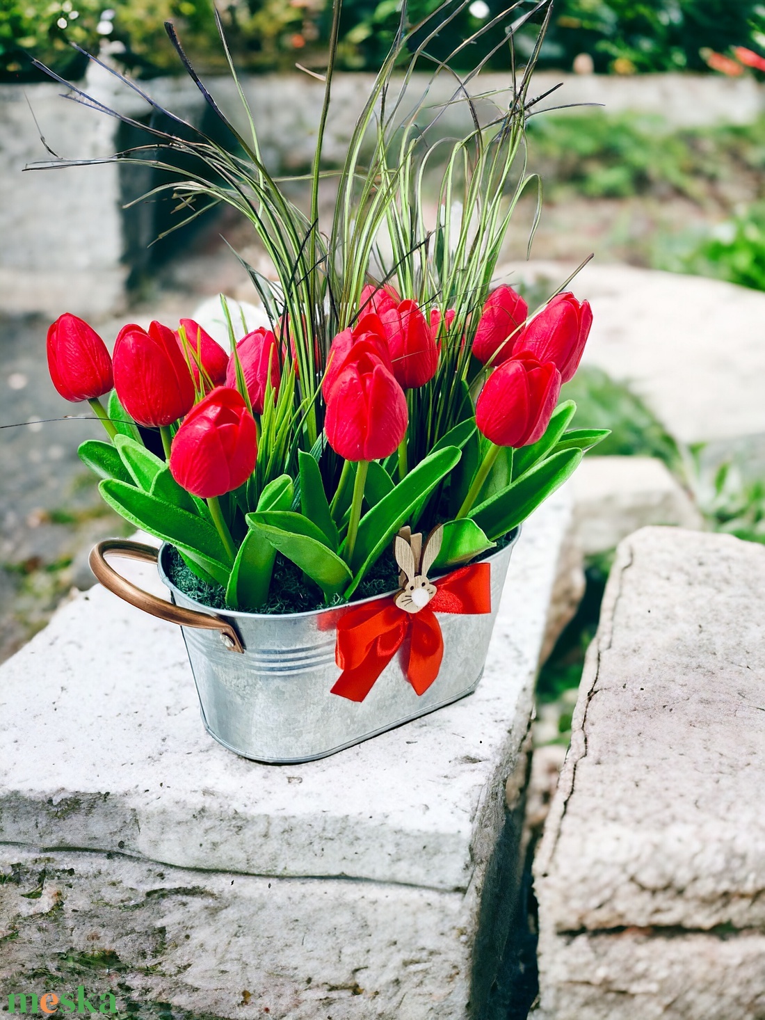 Enikő Tulipán Kosár / Akciós áron ! - otthon & lakás - dekoráció - asztal és polc dekoráció - asztaldísz - Meska.hu