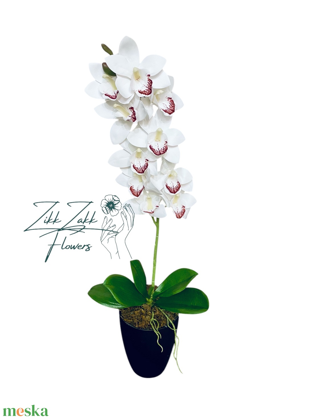 Tiszta Fehér Orchidea - Kifinomult Elegancia - otthon & életmód - dekoráció - virágdísz és tartó - csokor & virágdísz - Meska.hu