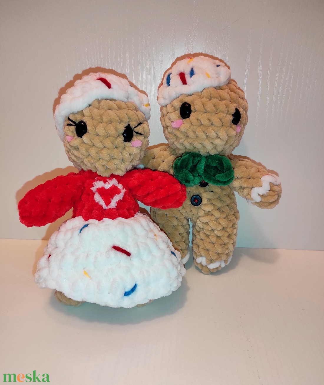 Mézeskalács pár amigurumi - játék & sport - plüssállat & játékfigura - más figura - Meska.hu