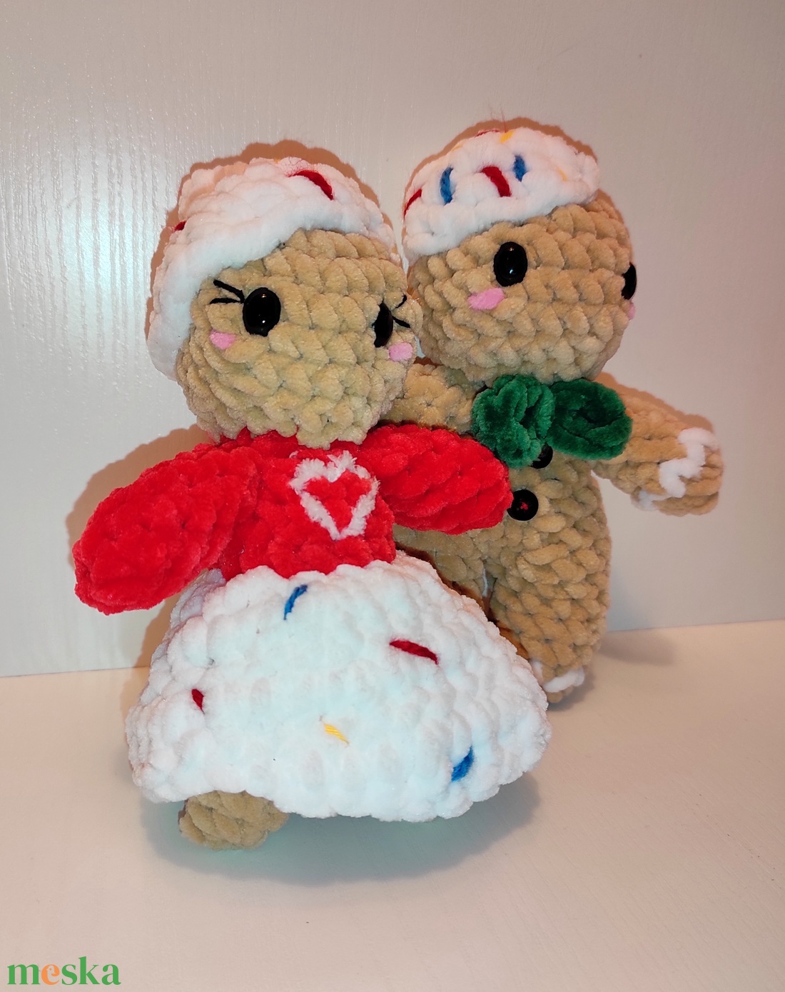 Mézeskalács pár amigurumi - játék & sport - plüssállat & játékfigura - más figura - Meska.hu