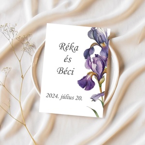 Orchidea, lila esküvői meghívó , Esküvő, Meghívó & Kártya, Meghívó, Fotó, grafika, rajz, illusztráció, MESKA