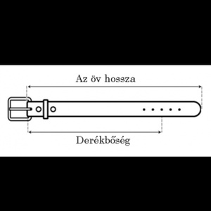 Bőr öv- fekete  120 cm - ruha & divat - öv & övcsat - öv - Meska.hu