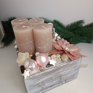 Macis rose gold adventi box - karácsony - adventi díszek - adventi koszorú - Meska.hu